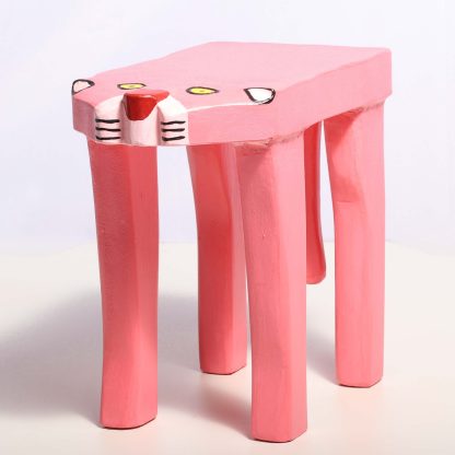 Banco Pantera Cor De Rosa Lindíssimo ( Desenho De Infância )