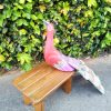 Escultura de Pavão em Madeira Artesanal - Roxo - Imagem 6